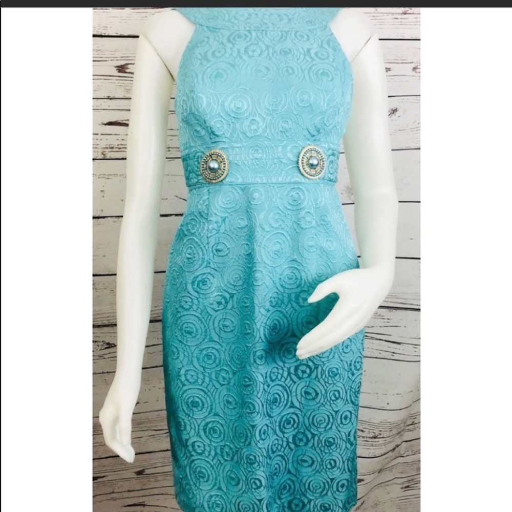 Muse Teal Sheath Dress